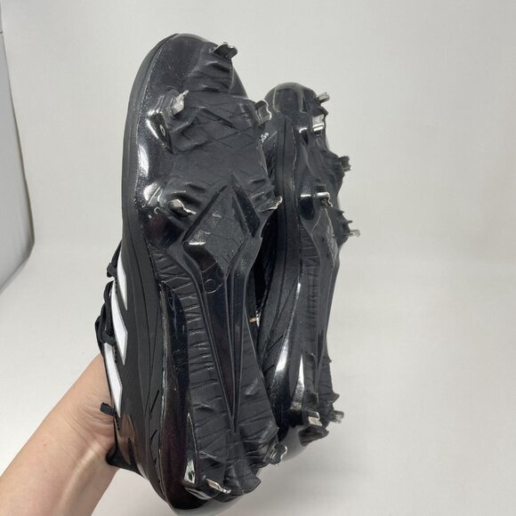 Adidas Adizero Afterburner 9 Cleats Mens‎ 8 Black Baseball Shoes New FZ4217 - Picture 9 of 11